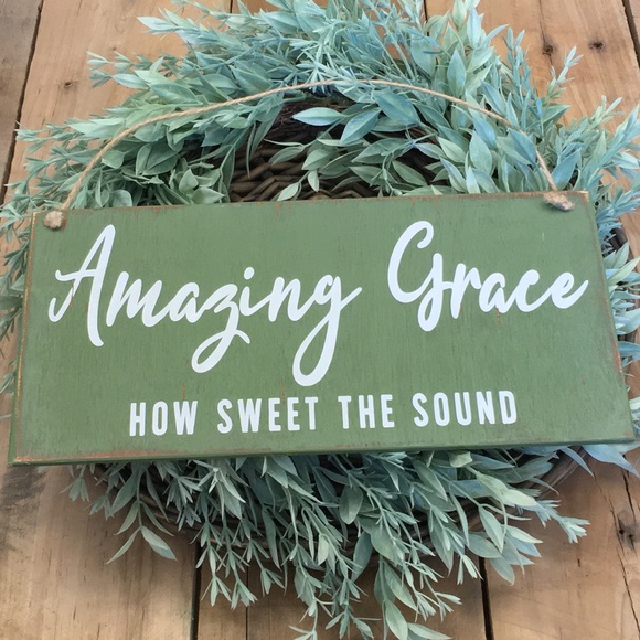 Summers at Stella’s Other - 🛒2/$30!🛒  AMAZING GRACE -HANDCRAFTED WOOD SIGN
